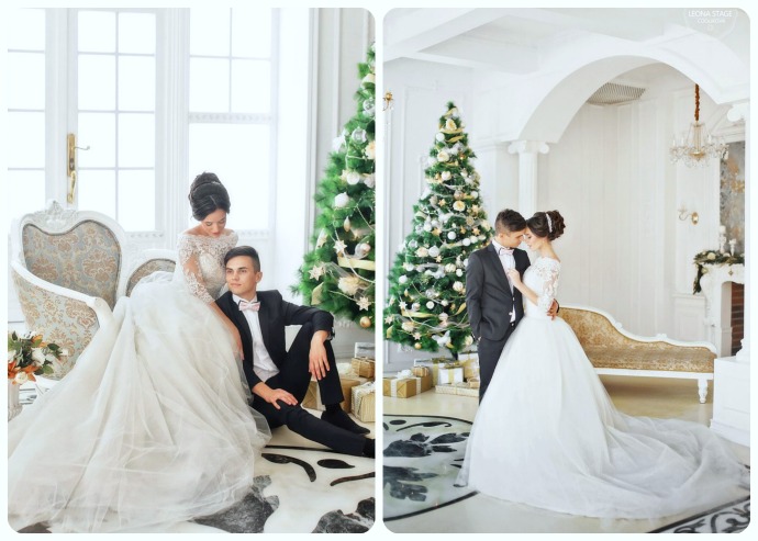 Идеи зимней свадебной фотосессии фотозоны