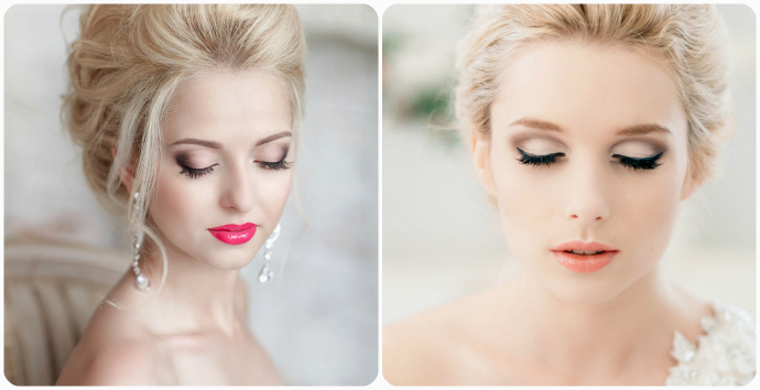 Свадебный макияж для сероглазых блондинок